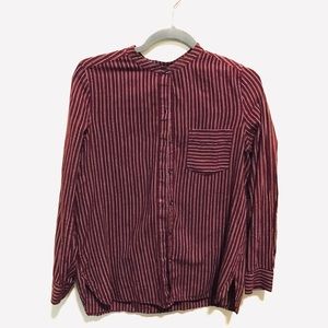OLD NAVY maroon striped blouse. Size small.